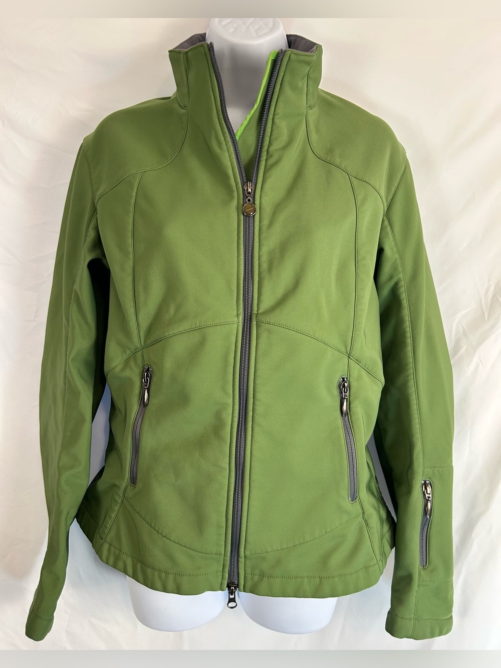 Nike Youth Large 12-14 Green Soft Shell Full Zip Jacket Fleece